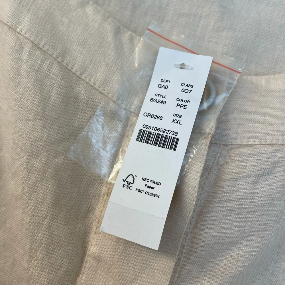 J.Crew Squareneck Button Front Linen Top NWT - Picture 5 of 8